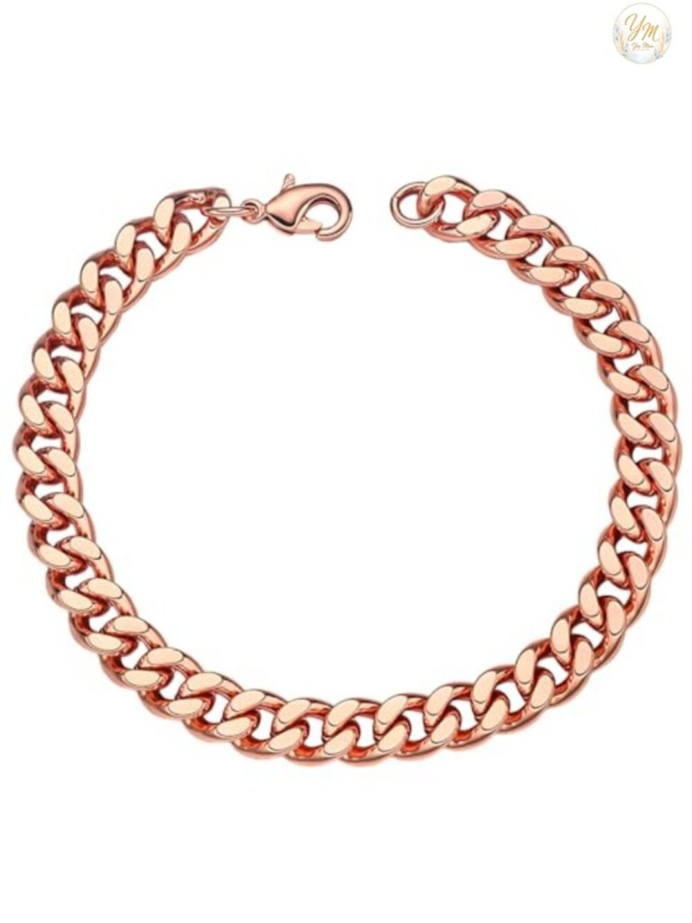 Men's Women's 99.9% Pure Copper Cuban Link Bracelet Chain Adjustable Gift